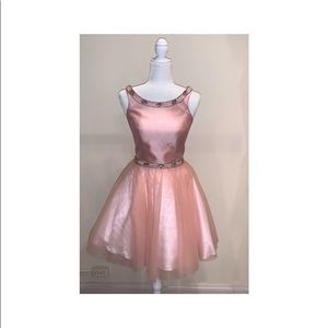 NWT PINK TWO PIECE BALLERINA COCKTAIL DRESS SIZE 2